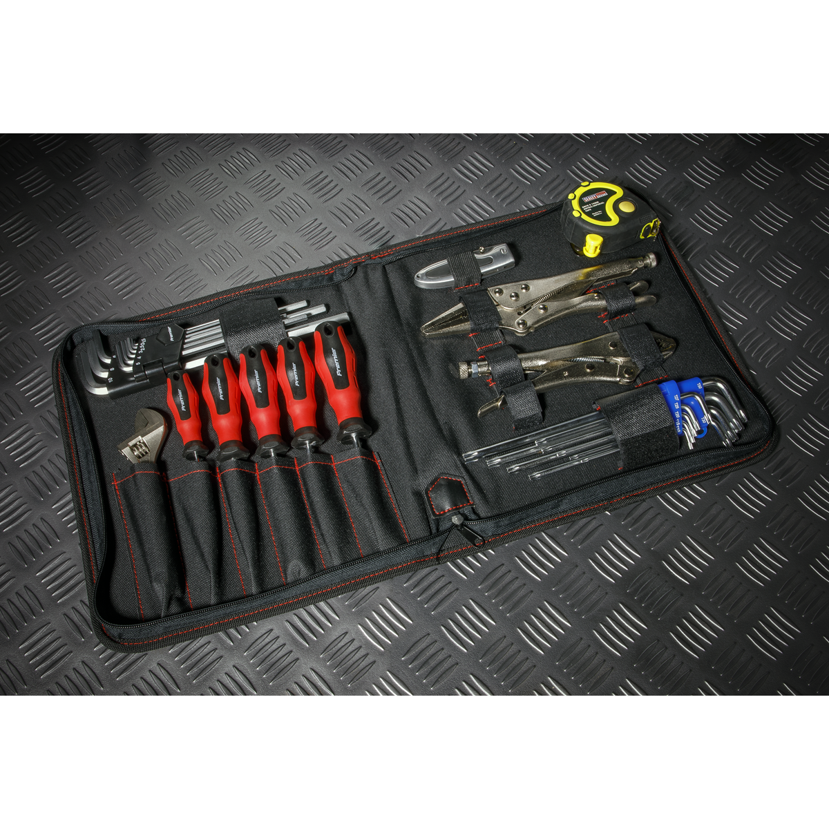 Sealey 6 Pocket Zipped Tool Pouch Workshop Organiser Storage Tote SMC43
