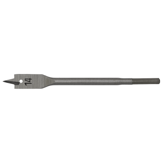 Sealey Fully Hardened High Performance Flat Wood Bit 14mm x 152mm FWB14