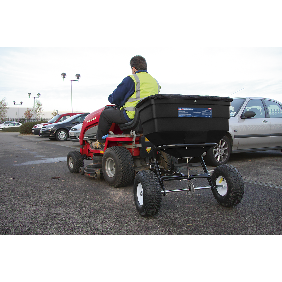 Sealey Broadcast Spreader With Adjustable Feed System 80kg Tow Behind SPB80T