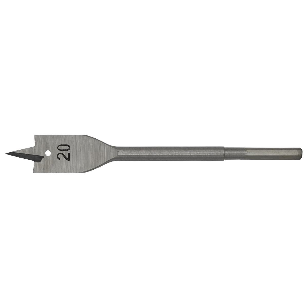 Sealey Fully Hardened High Performance Flat Wood Bit 20mm x 152mm FWB20