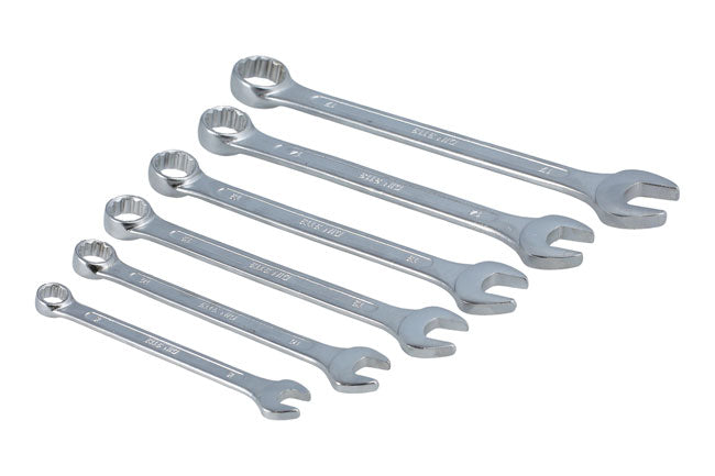 LASER TOOLS 5007 Metric Combination Spanner Set 6 Pcs Chrome Vanadium Tool