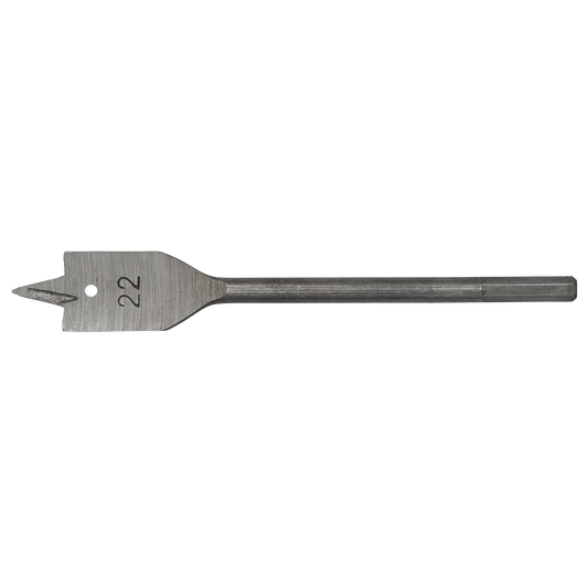 Sealey Fully Hardened High Performance Flat Wood Bit 22mm x 152mm FWB22