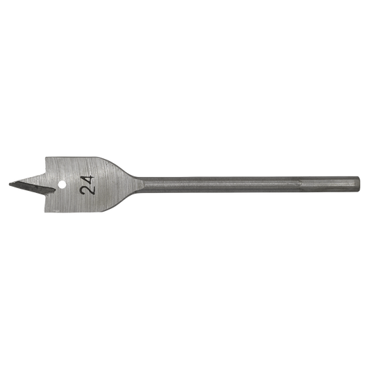 Sealey Fully Hardened High Performance Flat Wood Bit 24mm x 152mm FWB24