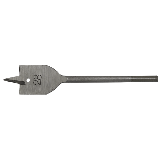 Sealey Fully Hardened High Performance Flat Wood Bit 28mm x 152mm FWB28