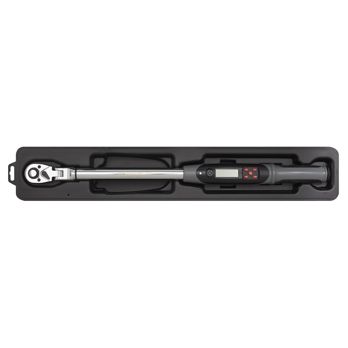 Sealey Flexi-Head Angle Torque Wrench Digital 1/2" Square Drive 20-200Nm STW309