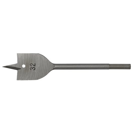Sealey Fully Hardened High Performance Flat Wood Bit 32mm x 152mm FWB32