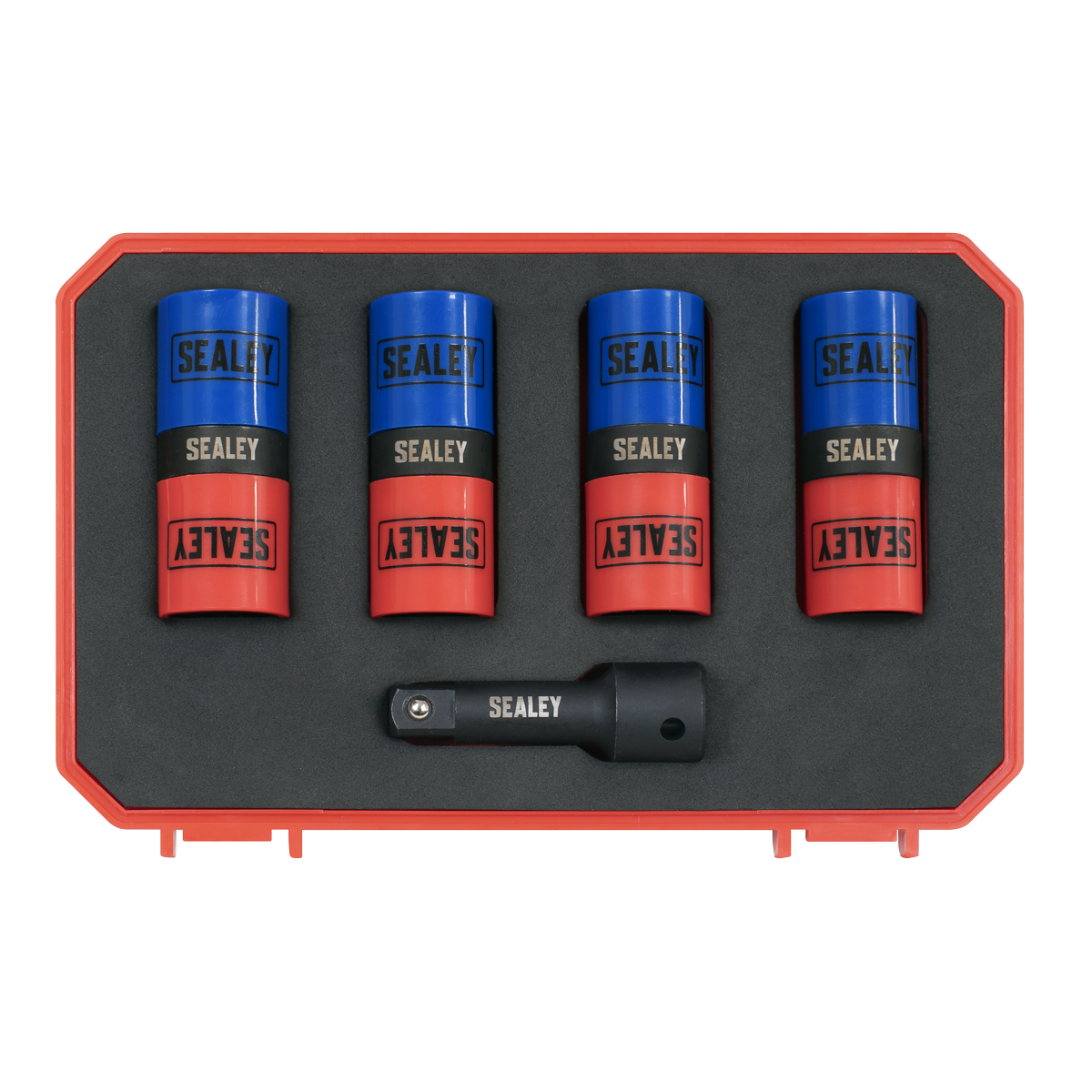 Sealey Alloy Wheel Double Ended Impact Socket Set 1/2" Square Drive 5 pc SX1820S