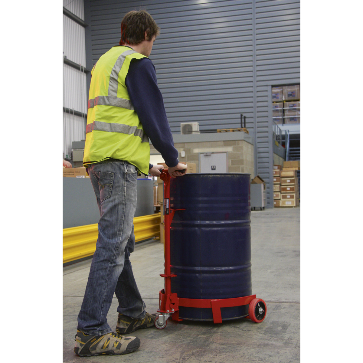 Sealey Drum & Barrel Trolley Rigid Steel Construction Ø150mm Wheels TP13