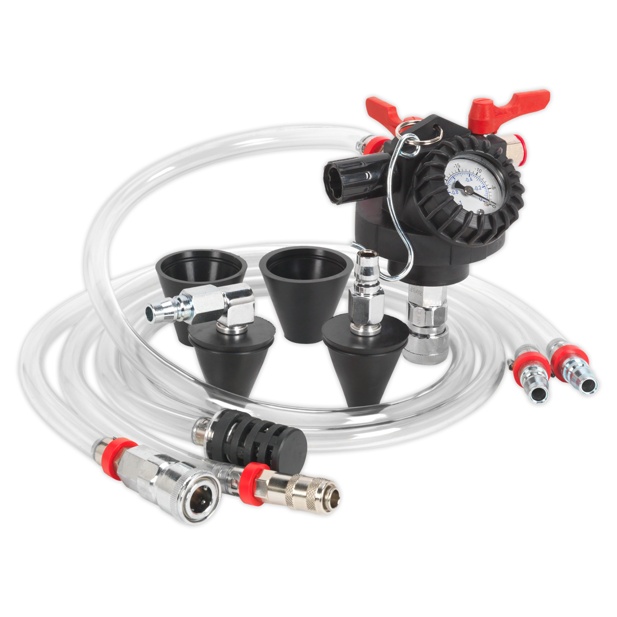 Sealey Cooling System Filler With 1.3m Fluid Hose 1/4" BSP 12CFM VS0041