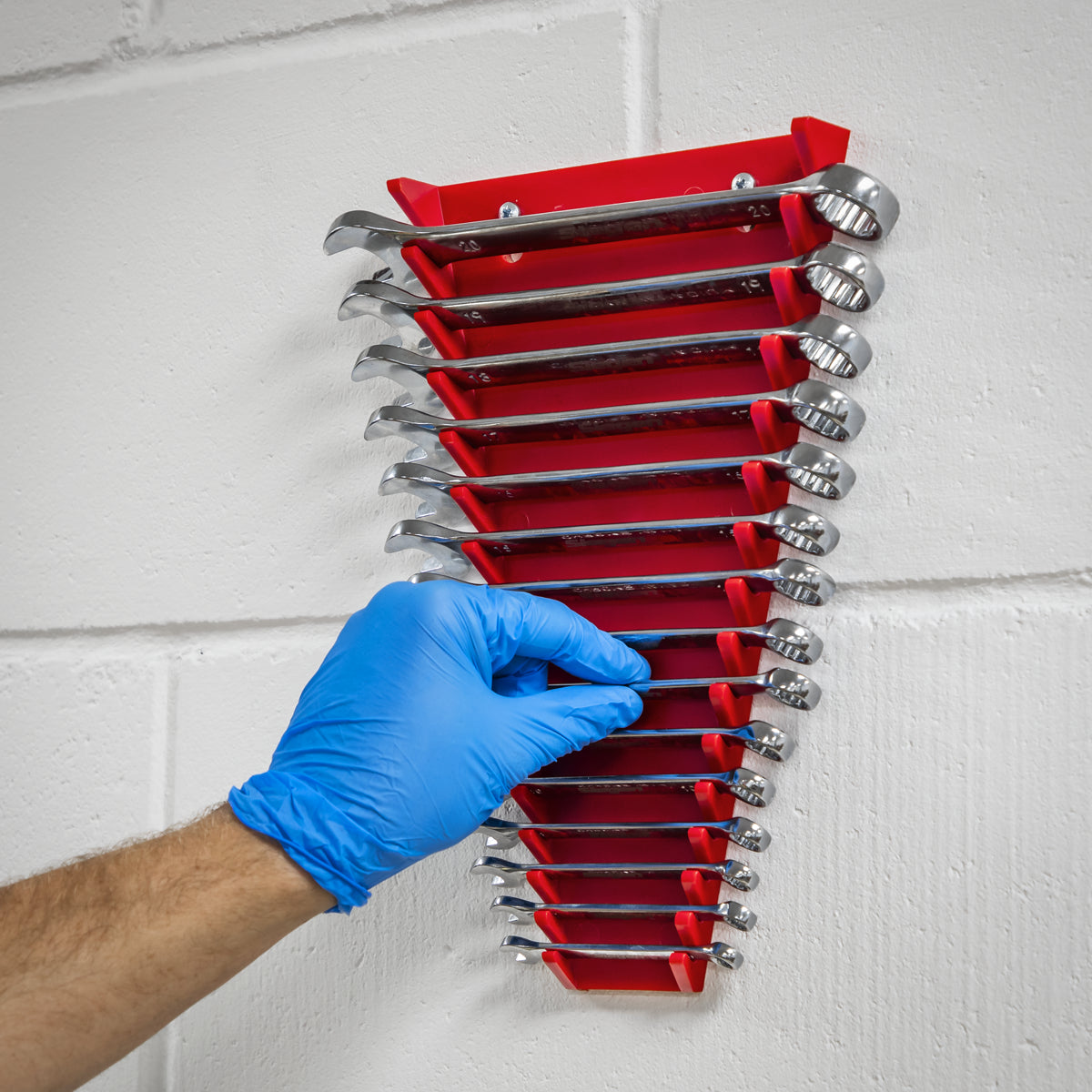 Sealey Durable Composite Spanner Rack Capacity 15 Spanners Wall Mountable WR05