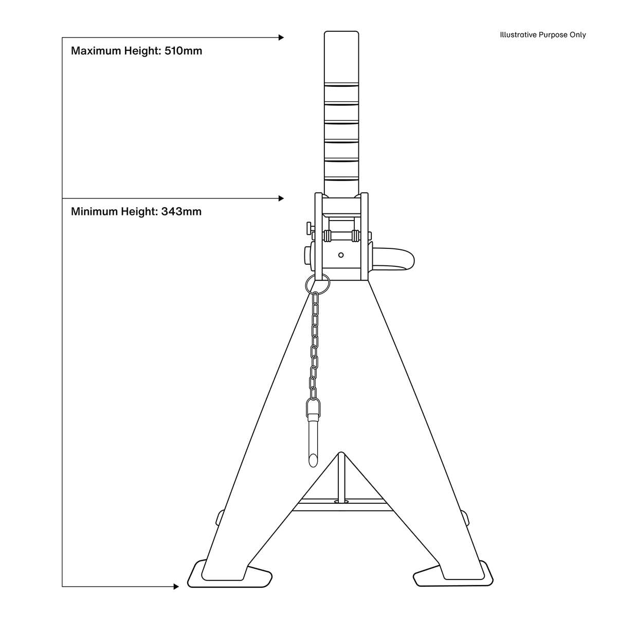 Sealey Easy Action Ratchet Axle Stands 3 Tonne Capacity/Stand - Pair AAS3000