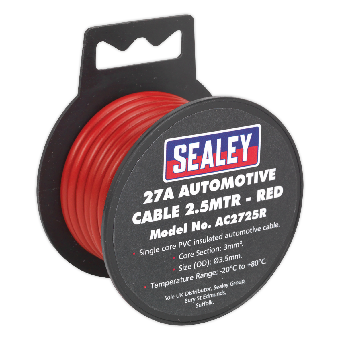 Sealey Clip Strip Deal Car Automotive Cable Thick Wall 5A-27A 2.5m-7m ACSET