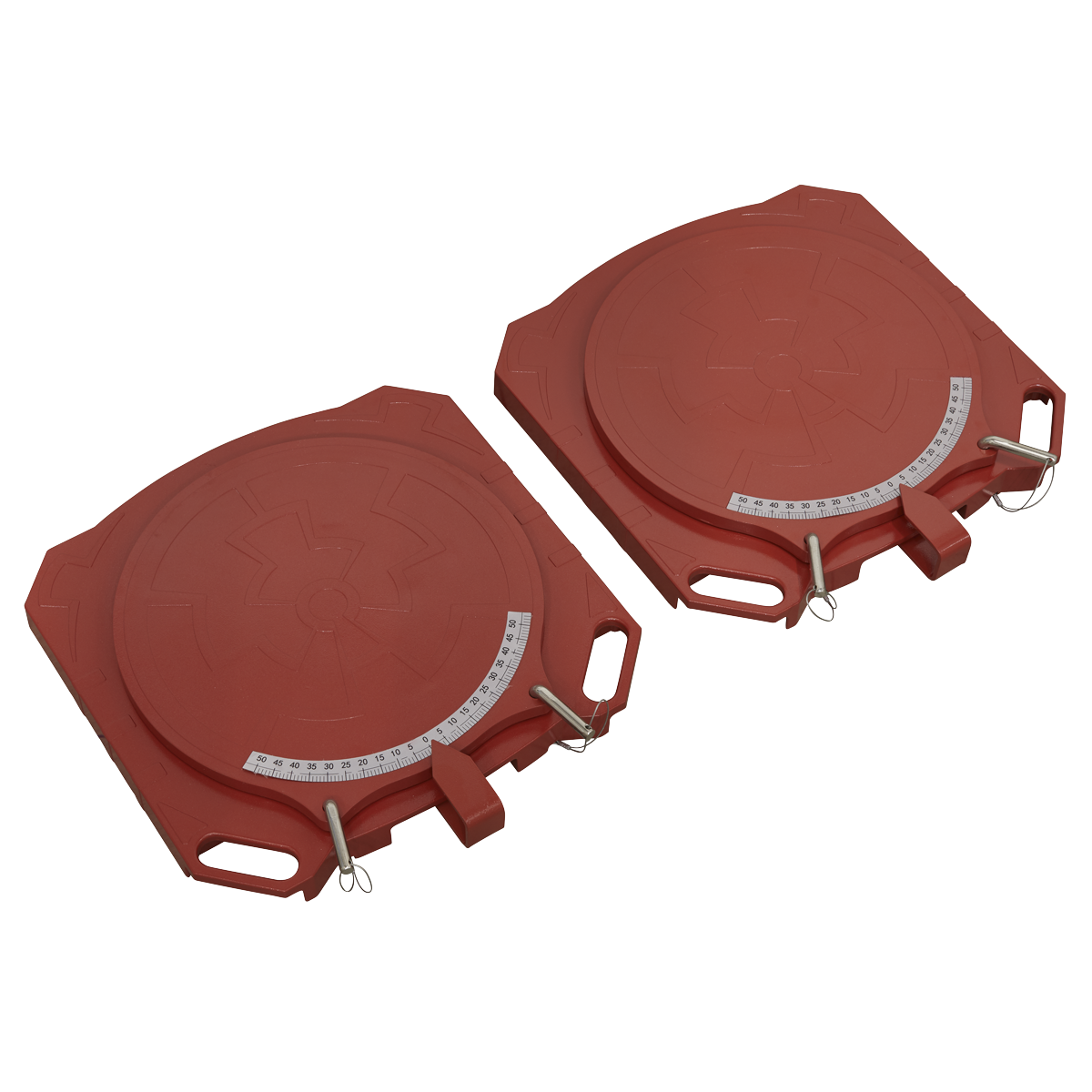 Sealey Steering Turntables Pair Maximum Loading 4000kg per Pair - Red GA44