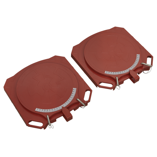 Sealey Steering Turntables Pair Maximum Loading 4000kg per Pair - Red GA44