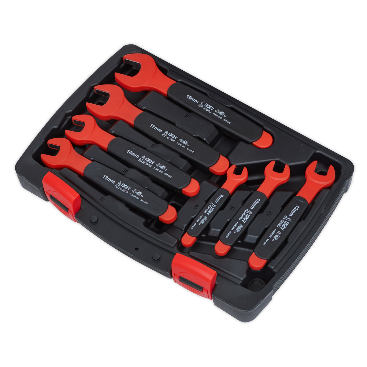 Sealey Insulated Open End Spanner 7 Pieces Set VDE Approved EN 60900 AK63171
