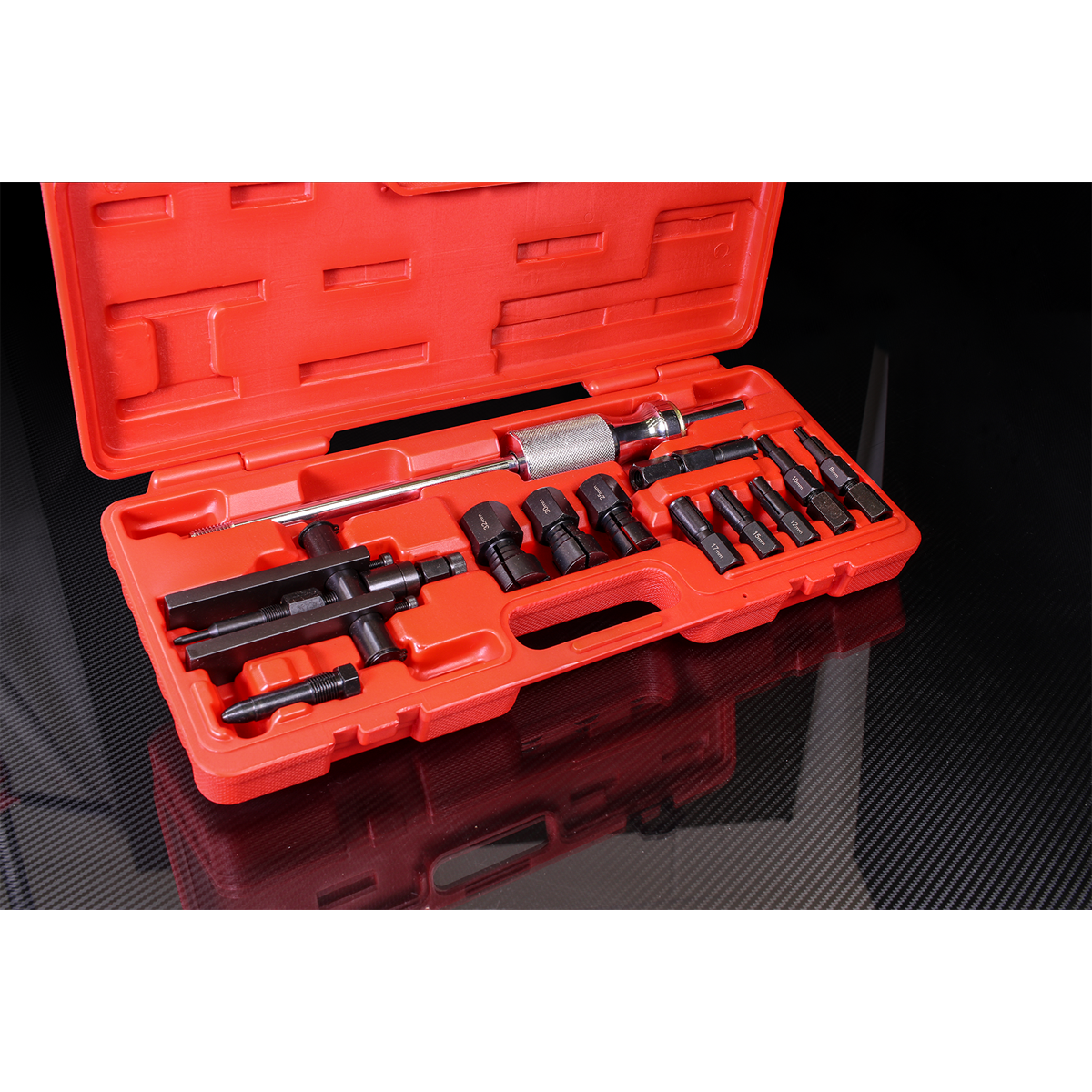Sealey Blind Bearing Puller Set With Medium Stroke 1.5kg Slide Hammer 12pc AK716