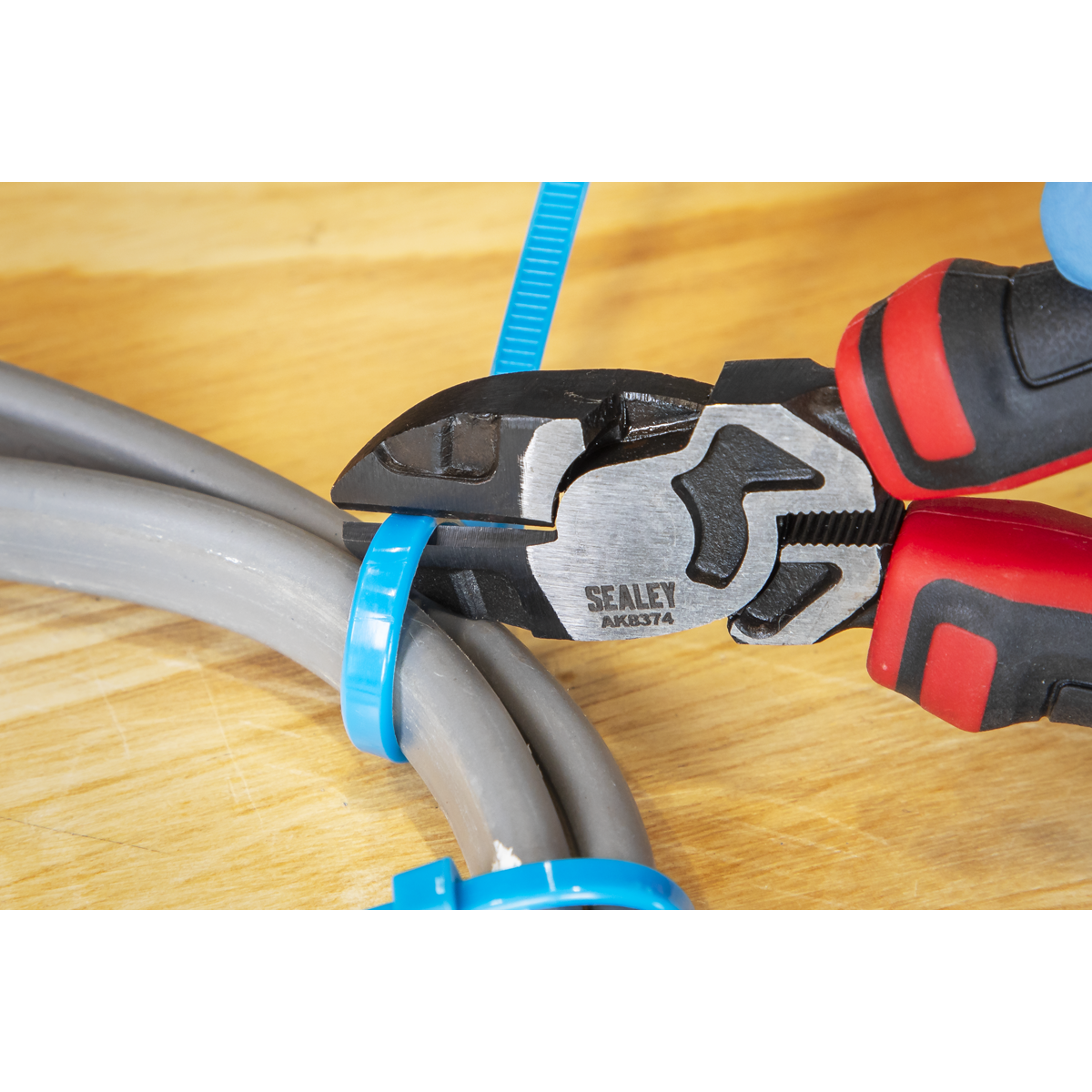 Sealey Side Cutters High Leverage 160mm Chrome Vanadium Steel Black AK8374