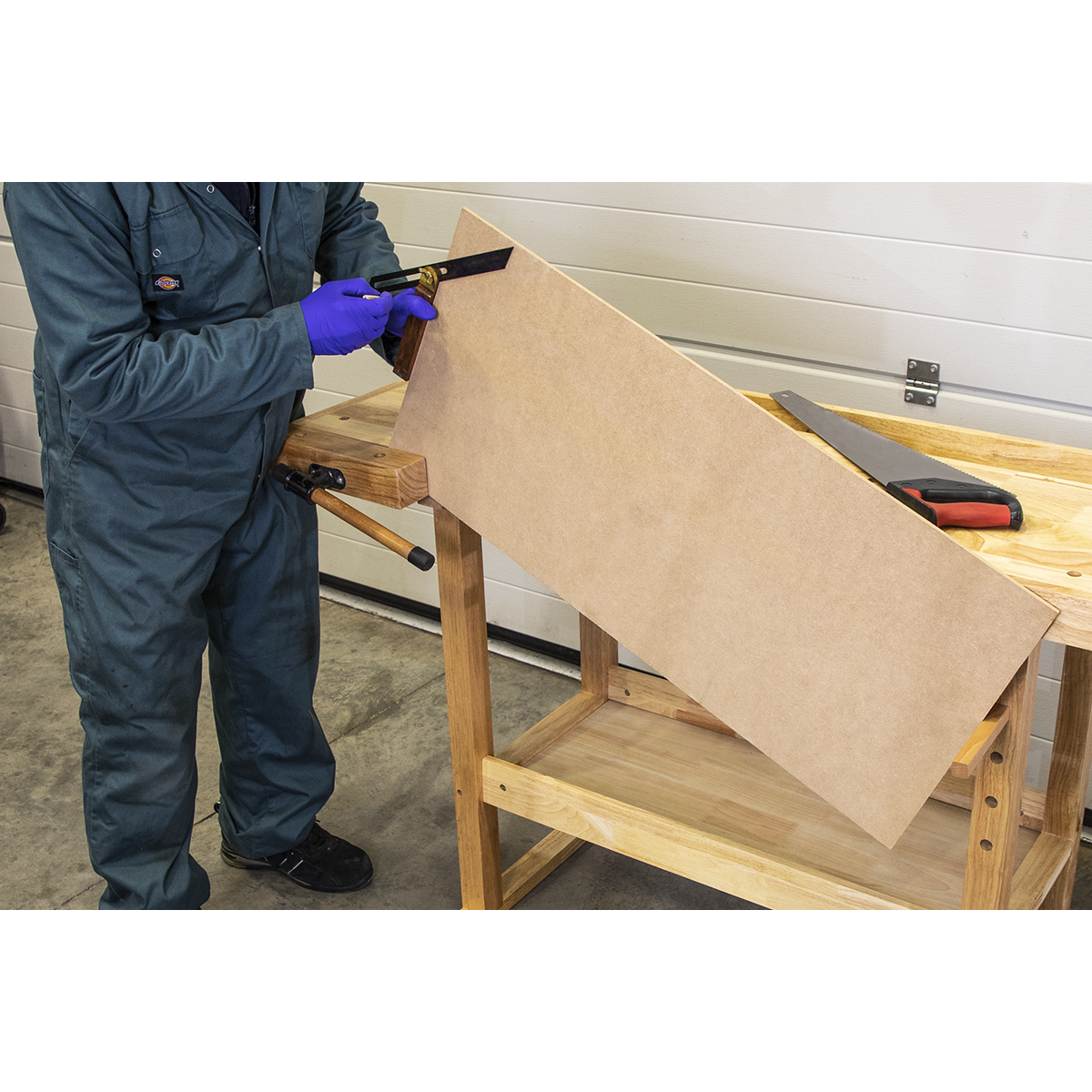 Sealey Woodworking Bench Oak With a Varnished Finish Tool Drawer 1.52mtr AP1520