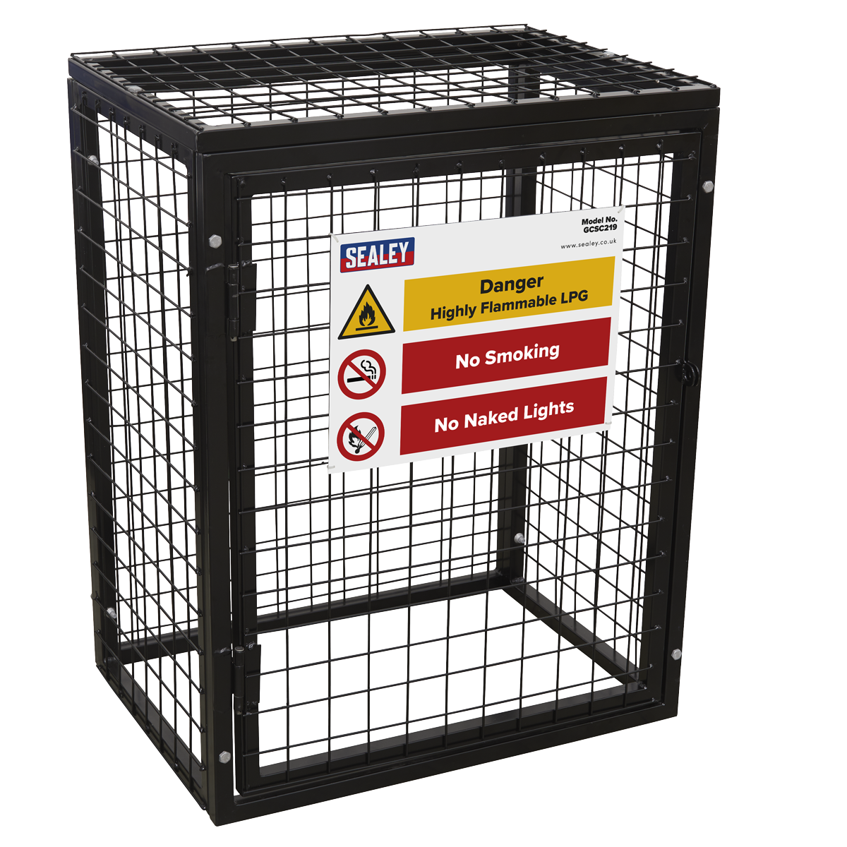 Sealey Safety Cage Powder Coated Galvanised - 2 x 19kg Gas Cylinders GCSC219