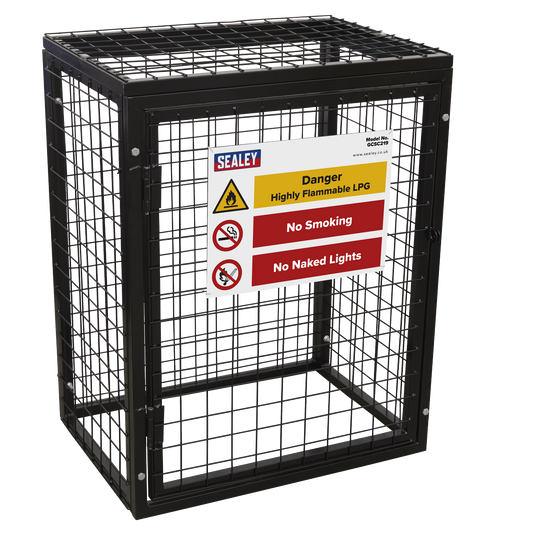 Sealey Safety Cage Powder Coated Galvanised - 2 x 19kg Gas Cylinders GCSC219
