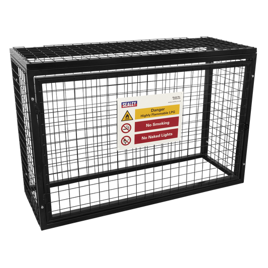 Sealey Safety Cage Powder Coated Galvanised - 4 x 19kg Gas Cylinders GCSC419