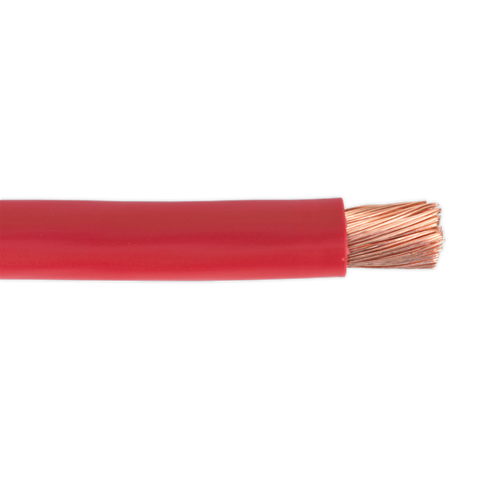 Sealey 10m 300A 315/0.40mm Insulated Automotive Starter Cable - Red AC40SQRE