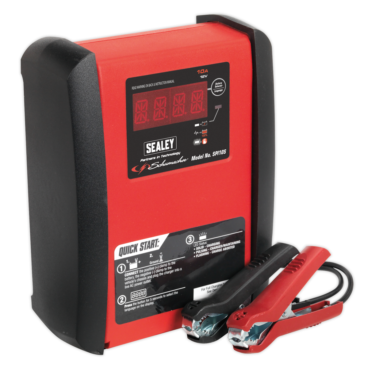 Sealey Schumacher 10A 12V Automatic Smart Battery Charger & Maintainer SPI10S