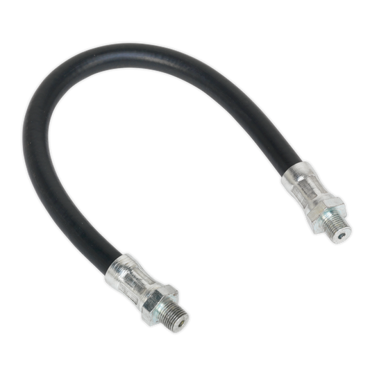 Sealey 1/8" BSP 300mm Flexible Rubber Delivery Hose Black/Silver GGH300