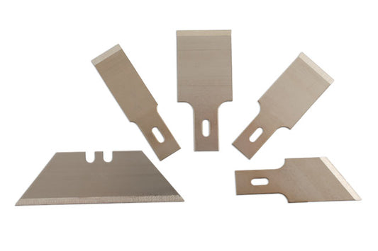 LASER TOOLS 5041 Pack Of 5 Assorted Scraper Blades For 5013 Trim Knife Set