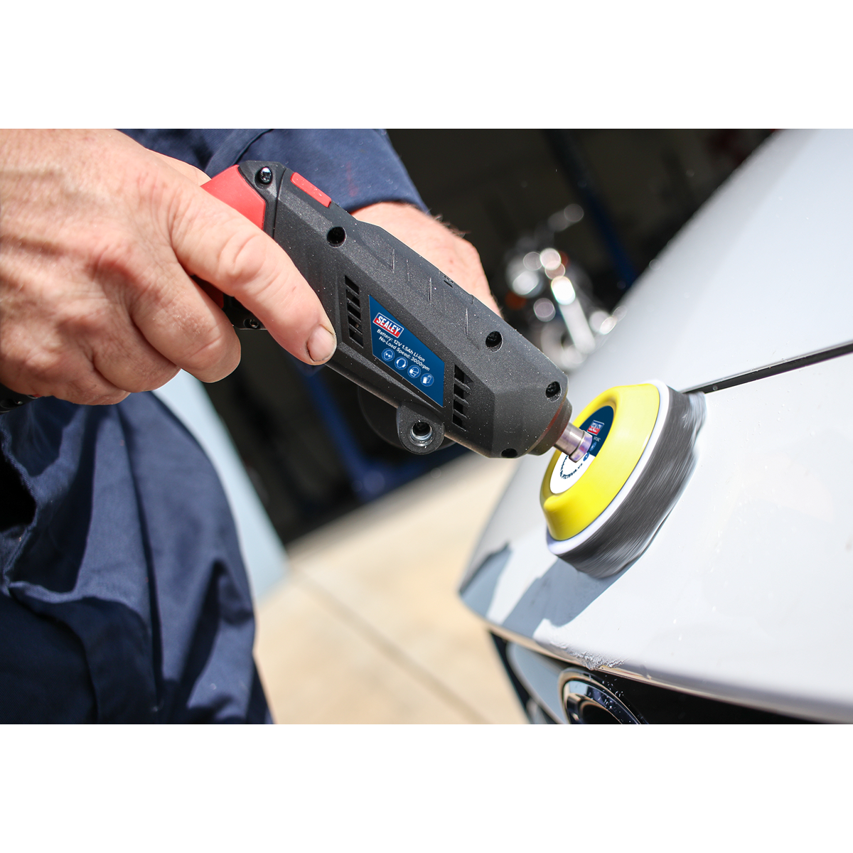 Sealey 10.8V 1.5Ah Mini Sander/Polisher Kit With Soft Grip Handle CP2812V
