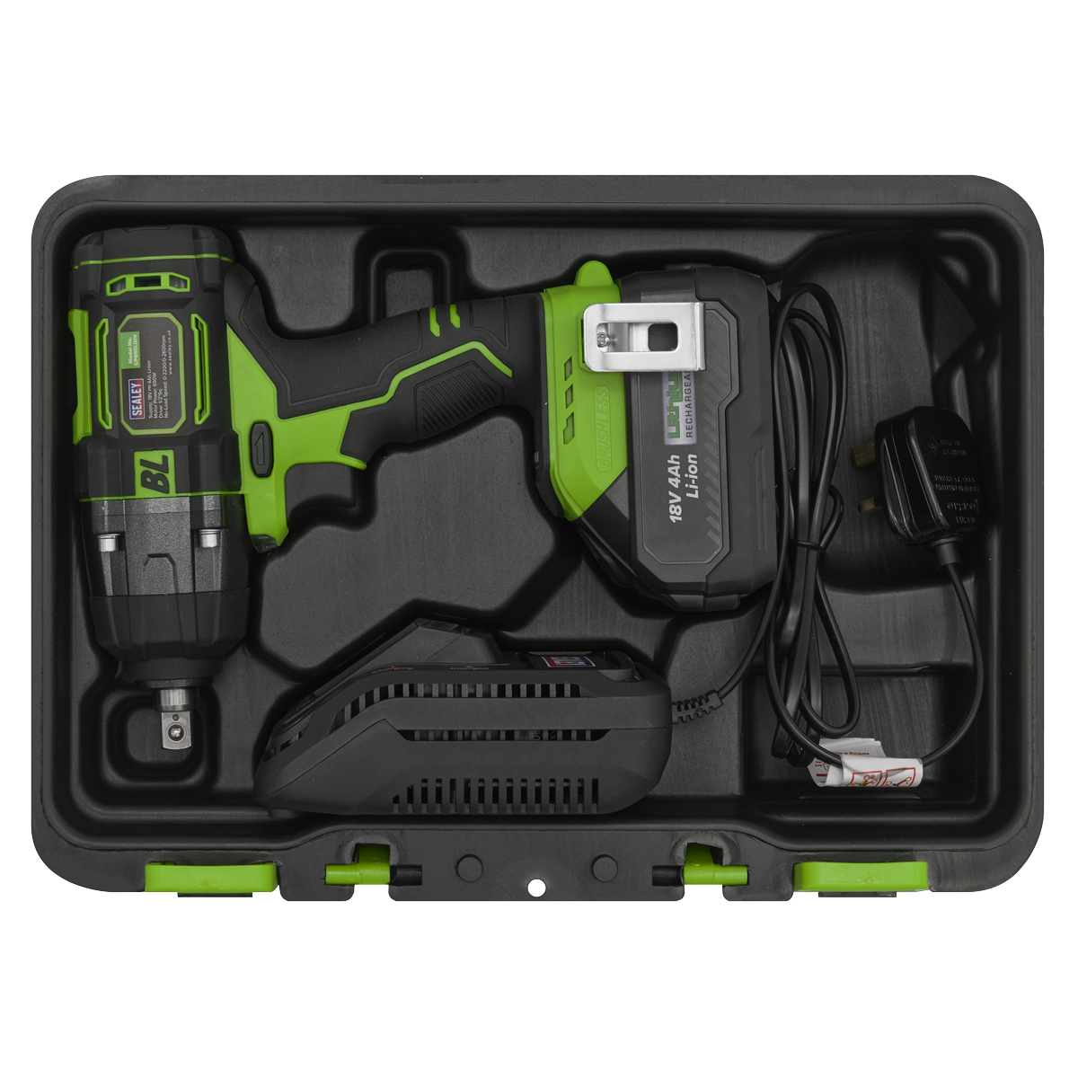 Sealey Cordless Impact Wrench 18V 4Ah Lithium-Ion 1/2" Square Drive CP650LIHV