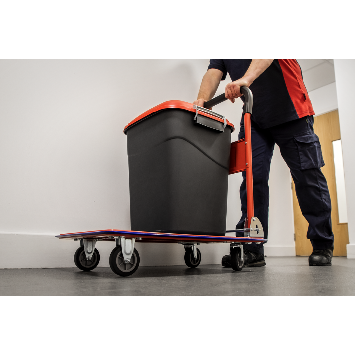 Sealey Rigid Platform Truck With Rubberised Deck & Castors 150kg Capacity CST991