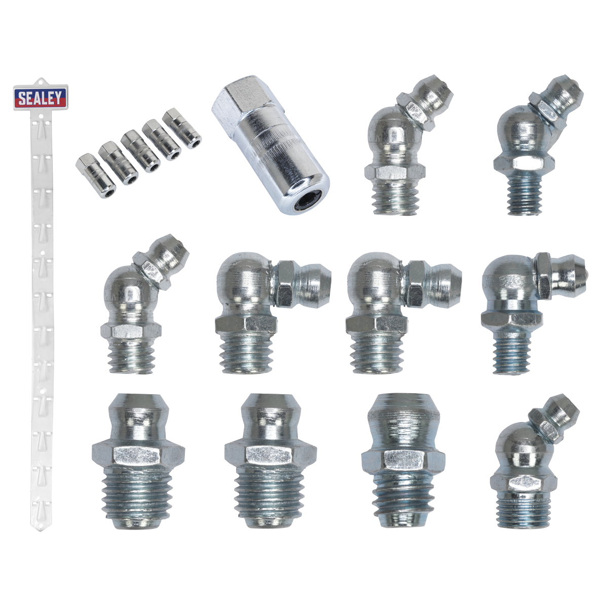 Sealey Clip Strip Deal Grease Nipples Connectors Heavy-Duty Hydraulic Connector