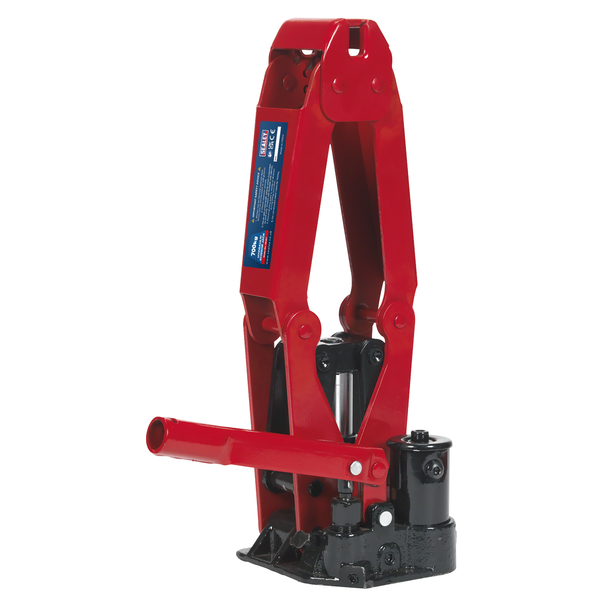 Sealey Hydraulic Scissor Jack With One-Piece Pumping Handle 700kg HSJ07