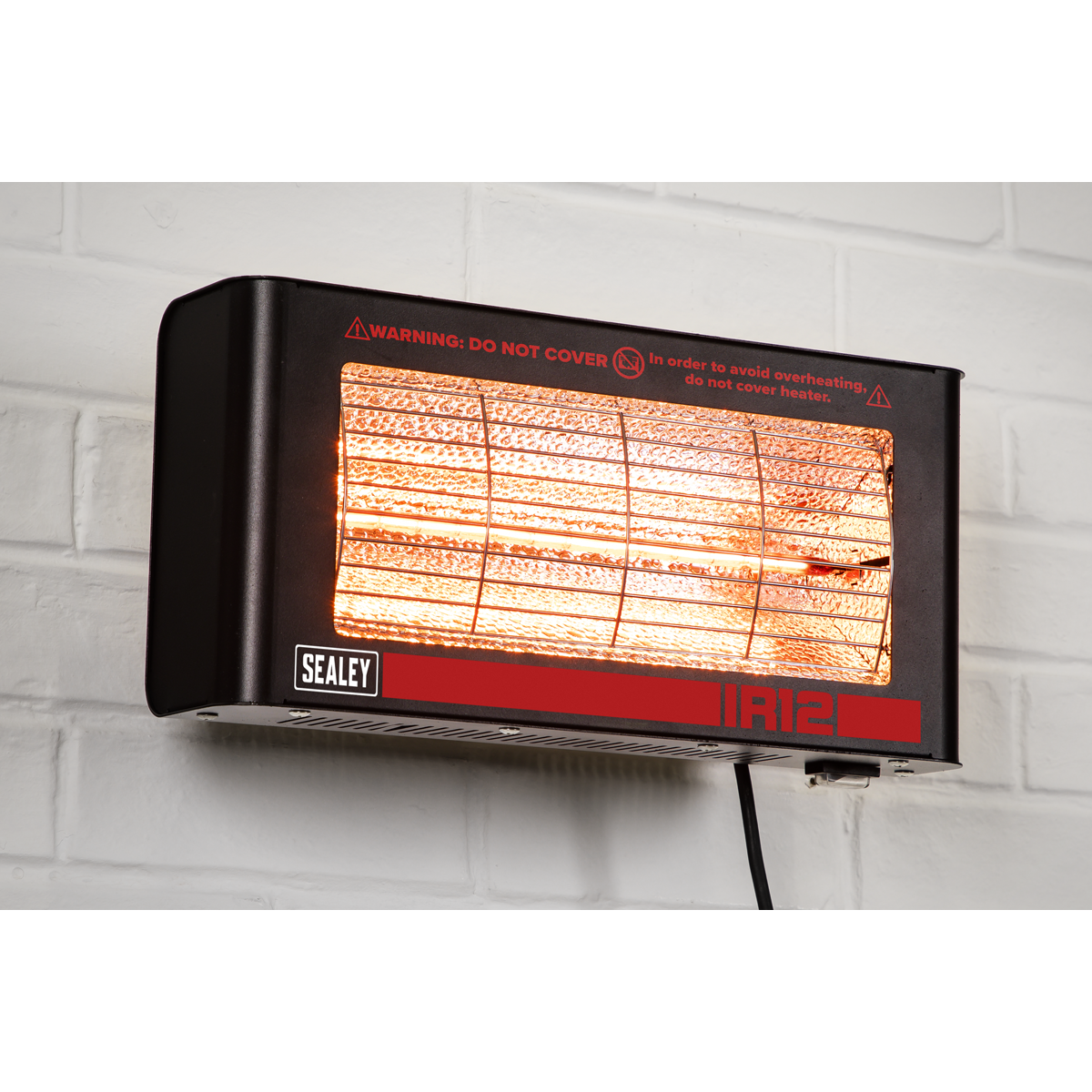 Sealey Wall Mounting Infrared Quartz Heater 1.2W/230V Easy Installation IR12