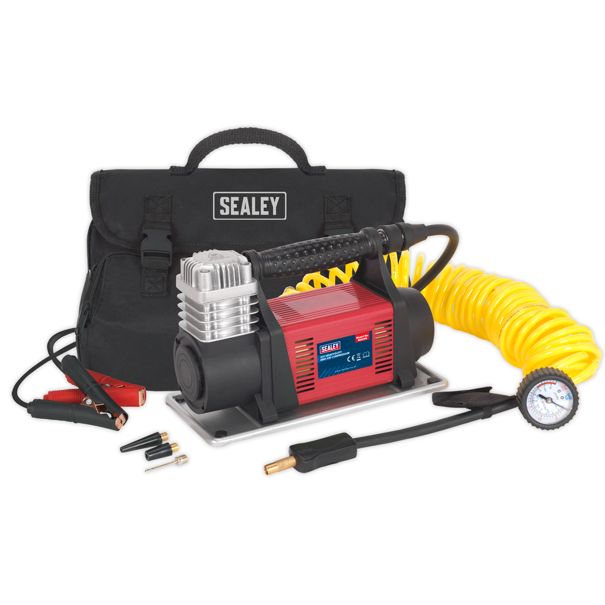 Sealey Heavy Duty Mini Air Compressor 12V Maximum Pressure 100PSI MAC06