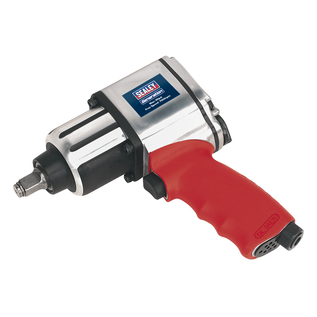 Sealey 1/2" Square Drive Air Impact Wrench - Twin Hammer 7000 RPM 90 PSI GSA02