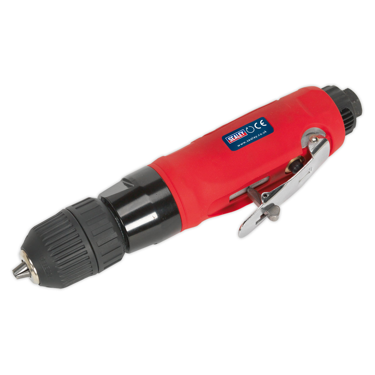 Sealey Straight Air Drill With Keyless Chuck Ø10mm 2500rpm - Red/Black GSA232