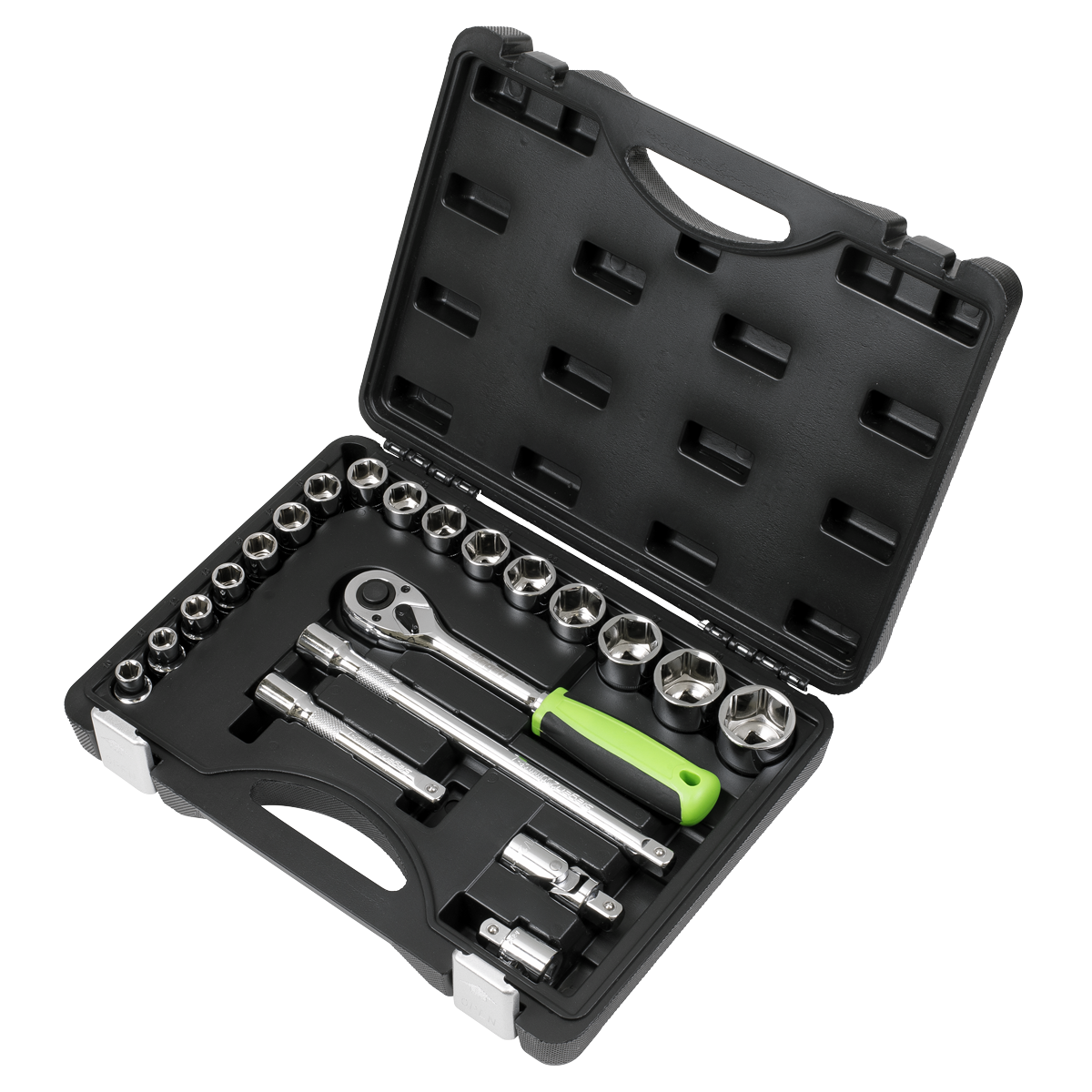 Sealey Socket Set 21 Pieces 1/2" Square Drive Metric With Mirror Finish S01237