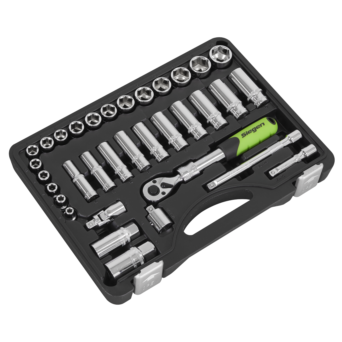 Sealey Siegen Extending Ratchet Socket Set 3/8" Square Drive 34 Pieces S01287