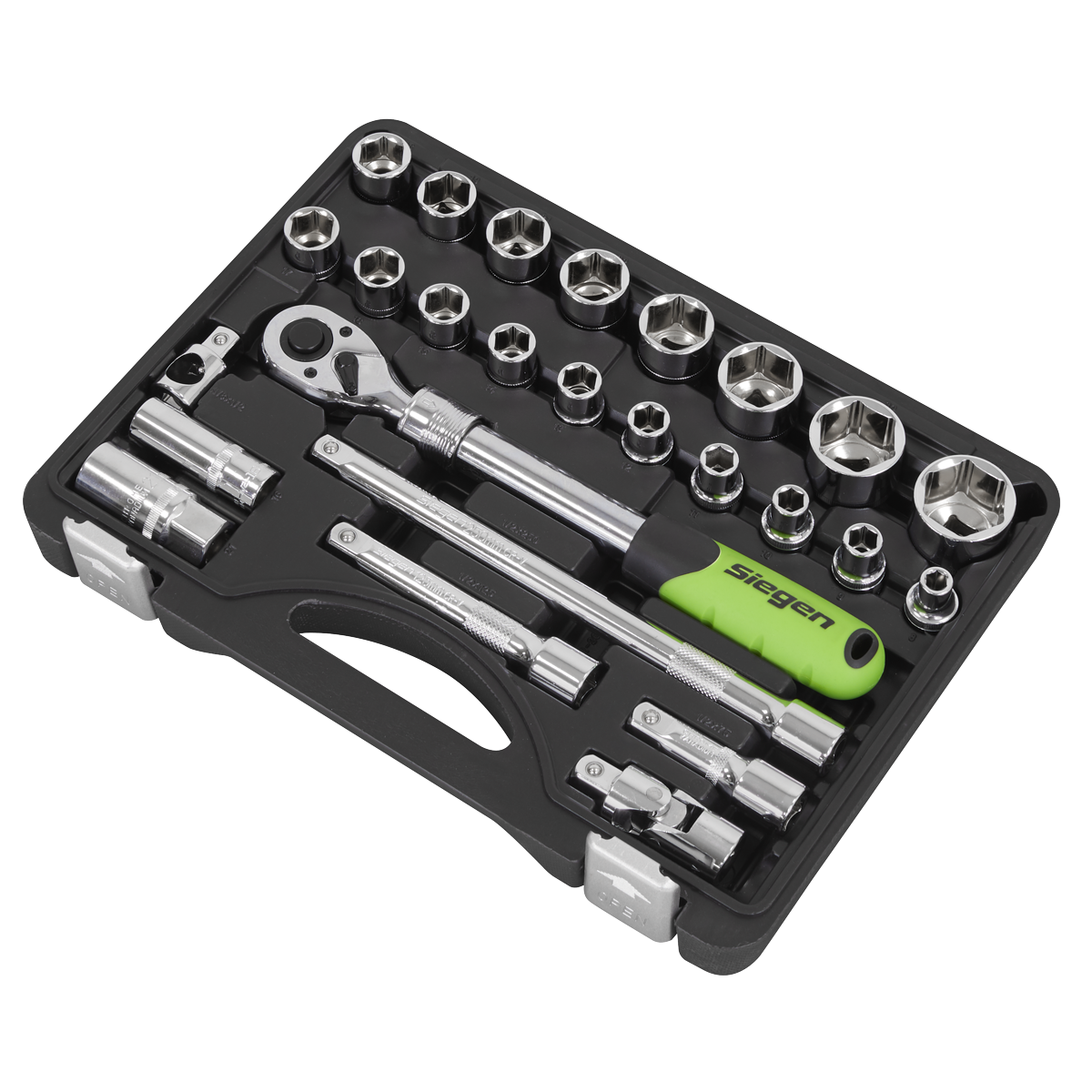 Sealey Siegen Extending Ratchet Socket Set 1/2" Square Drive 26 Pieces S01288