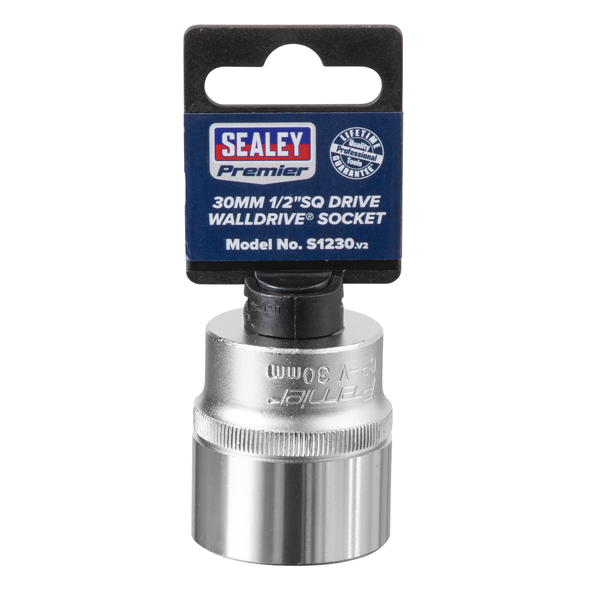 Sealey WallDrive Socket Tool 30mm 1/2" Square Drive Chrome Vanadium Steel S1230