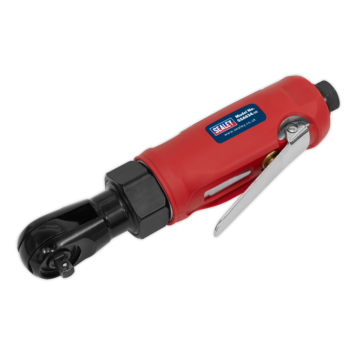 Sealey Compact Air Ratchet Wrench With Textured Grip 1/4" Square Drive GSA634