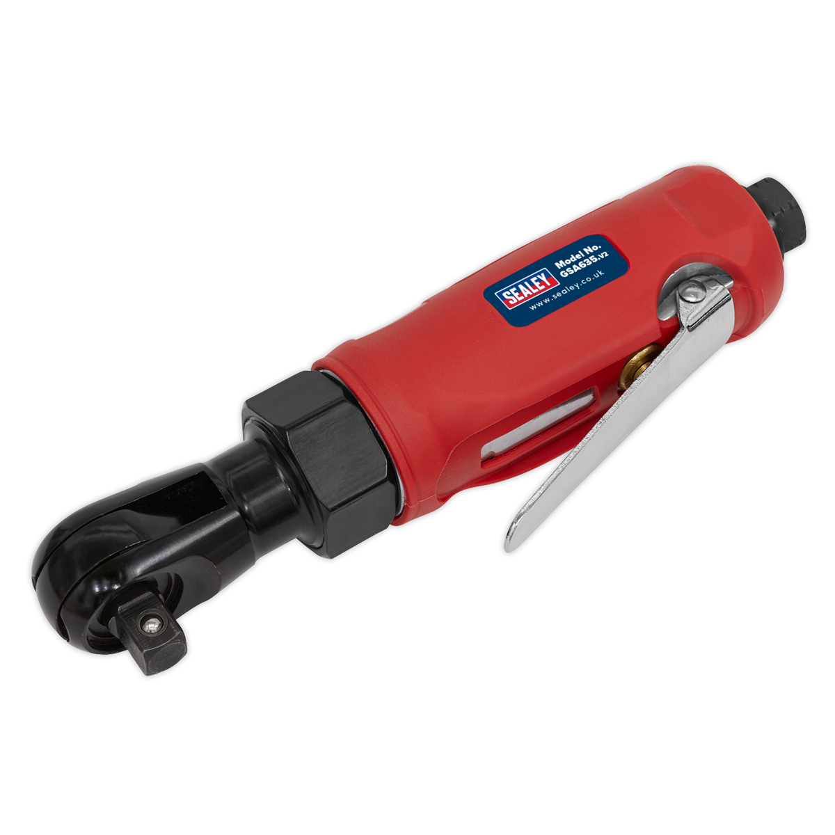 Sealey Compact Air Ratchet Wrench Contoured Handle 3/8" Square Drive GSA635