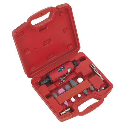Sealey Air Die Grinder Kit With Low Noise Air Exhaust 13 Pieces Set GSA67