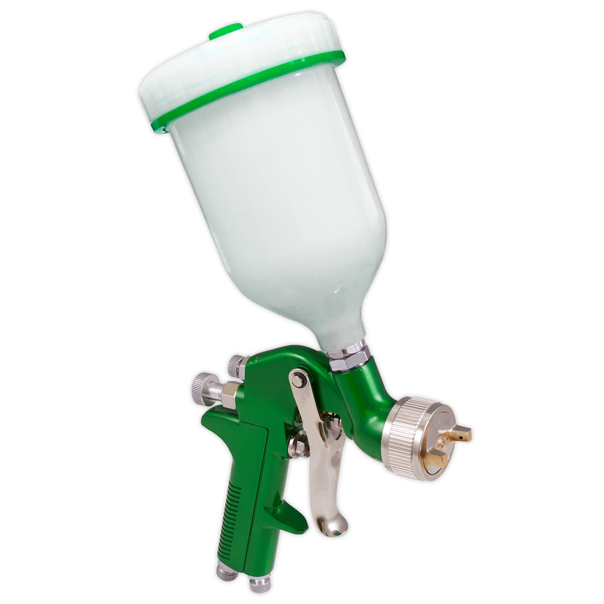 Sealey Gravity Feed Spray Gun 2-Stage Trigger Control 1.7mm Set-Up S717G