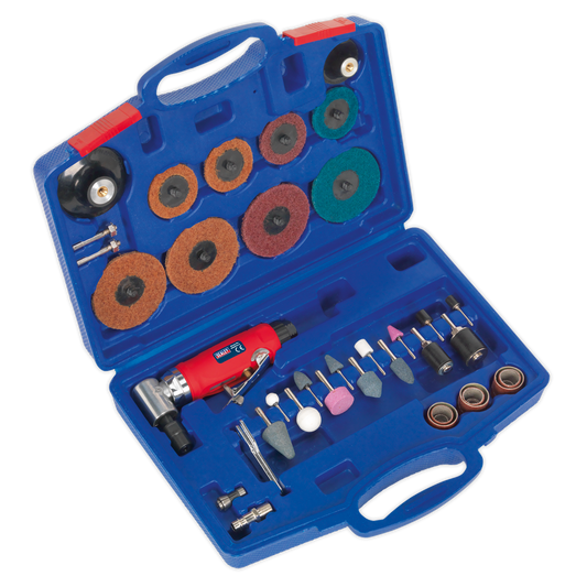 Sealey Generation Air Angle Die Grinder/Sander Kit 1/4" BSP 42 Pieces GSA674K