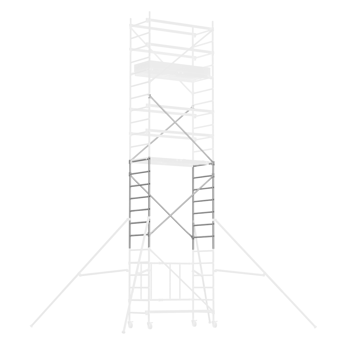 Sealey Platform Scaffold Tower Extension Pack 4 For SSCL1 5.17m Height SSCL4