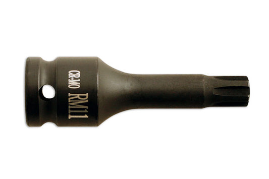LASER 5070 Screwdriver M11 Ribe Bit 1/2" Drive 78mm Chrome Molybdenum Steel