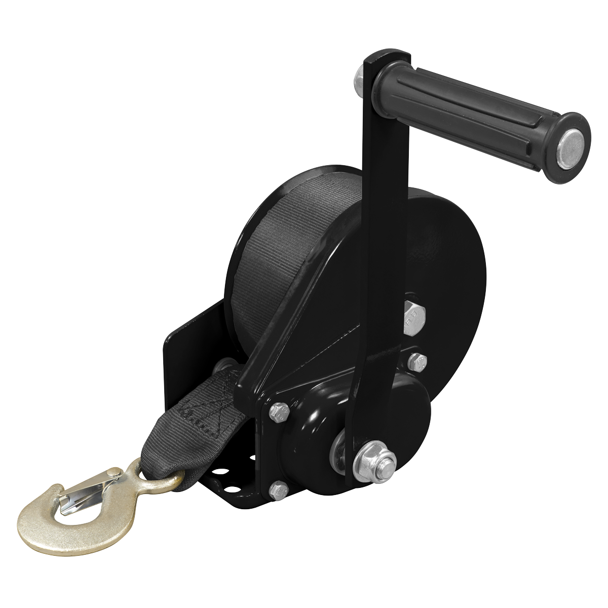 Sealey Geared Hand Winch Steel With Brake & Webbing 540kg Capacity GWW1200B
